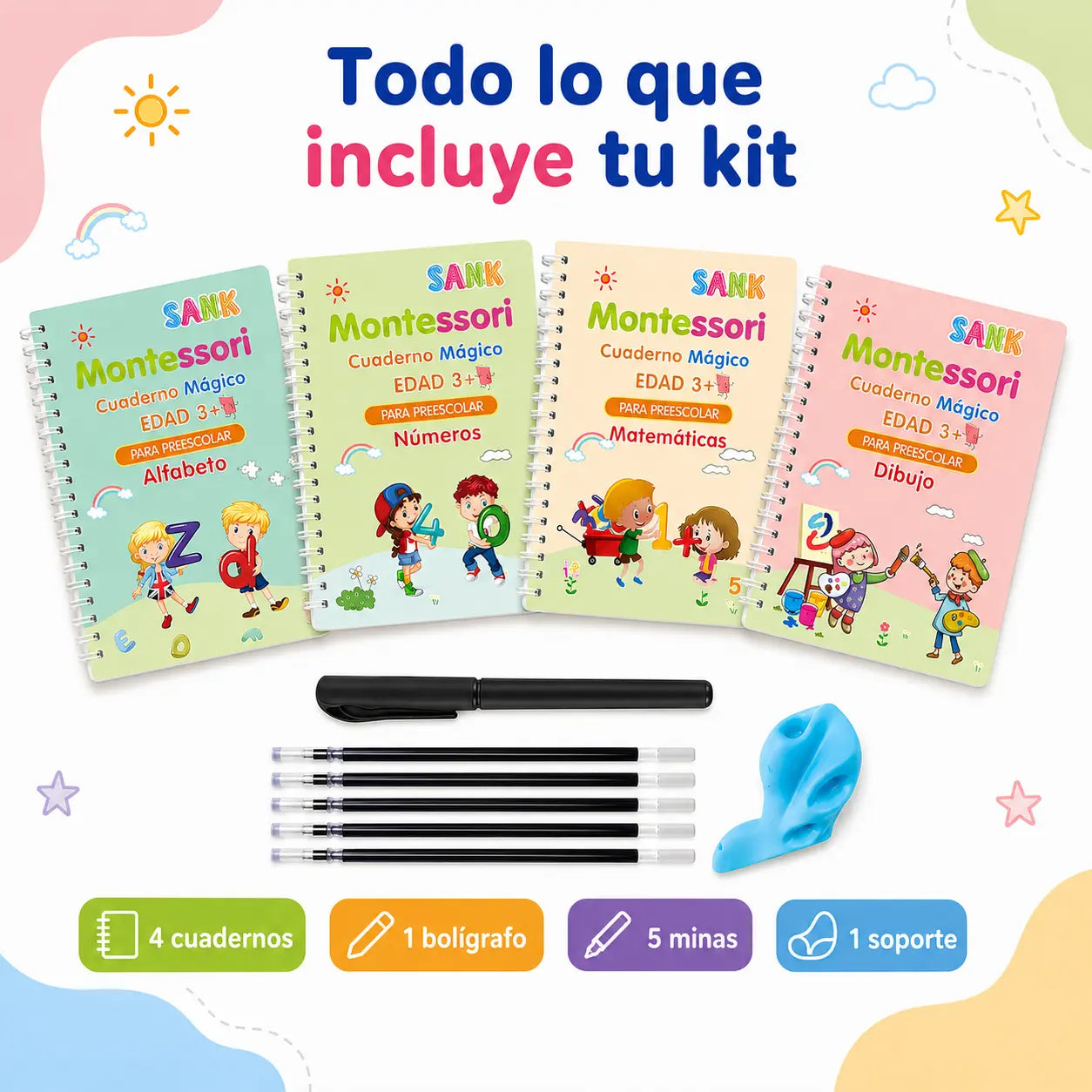 Ready 4School Elite Set de caligrafía reutilizable™